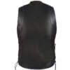 Leather Motorcycle Vest - Men's - Braid - Side Laces - MV301-DL