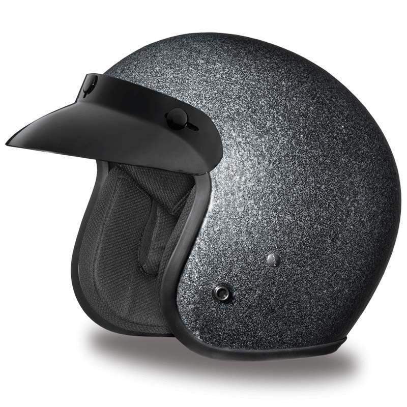 DOT Motorcycle Helmet - Metal Flake - Choice of Colors - Open Face - DC7-A-DH