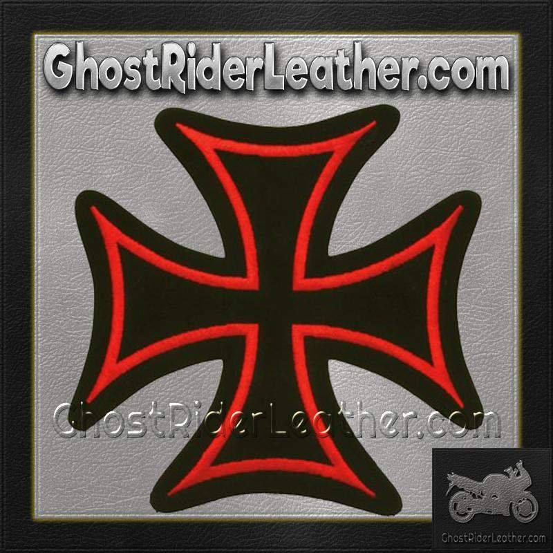 Vest Patch - Iron Cross With Red Border - PAT-B126-DL