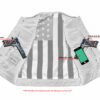 Leather Motorcycle Vest - Men's - USA Flag Liner - Gun Pockets - Up To 8XL - DS155-DS