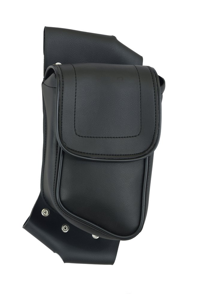 Synthetic Black Leather Crash Bar Bag - Left Side - DS5827L-DS.