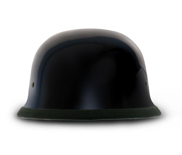 Novelty Motorcycle Helmet - High Gloss Black - German - 1004A-DH