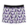 Doodle Eggplant Emoji - Purple Green on White - Text Schwing - Men's Boxer Briefs