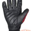 Leather Gloves - Men's - Full Finger - Knuckle Protector - Red - GLZ108-RED-DL