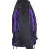 Ladies Textile Racing Jacket In Black and Purple - SKU LJ266-CCN-PURP-DL