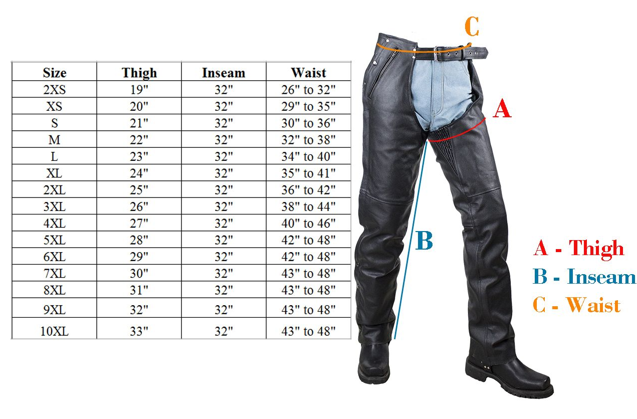 Leather Assless Chaps - Braid Design - Men or Women - Premium - C326-RC-01-DL