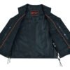 Leather Motorcycle Vest - Men's - Gun Pockets - Up To 9XL - DS111-DS