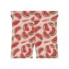 Watermelon Candy Slices - Red Green on Pink - Text Juicy - Women's Biker Shorts