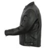 Leather Scooter Jacket - Men's - Reflective Piping - Gun Pockets - DS718-DS