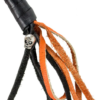 Get Back Whip in Black and Orange Leather - 42 Inches - Motorcycle Accessories -  GBW9-11-DL