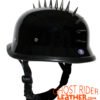 Novelty Motorcycle Helmet - Spiked - Gloss Black - German - H402-02-DL Novelty Motorcycle Helmet - Spiked - Gloss Black - German - H402-02-DL