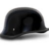 Novelty Motorcycle Helmet - High Gloss Black - Big German - 1005A-DH