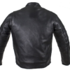 Black Pleated Racer Leather Jacket with Concealed Carry Pockets - SKU MJ828-DL