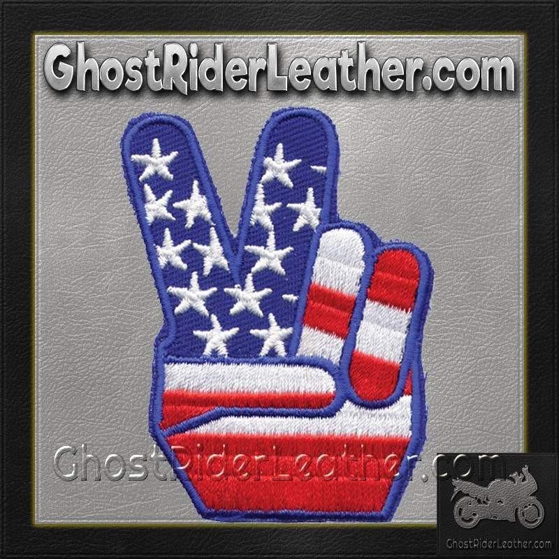 USA Flag Peace Sign Vest Patch - You Get TWO Patches - PAT-D489-DL