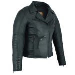 Leather Motorcycle Jacket - Women's -  Must Ride - Gun Pockets - DS802-DS