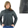 Women's Reflective Piping Naked Leather Racer Jacket with Air Vents - SKU LJ7900-11-DL