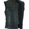 Leather Motorcycle Vest - Men's - Side Laces - Up To 12XL - Big and Tall - DS178-DS
