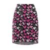 Doodle Hearts Too - Black Pink White - Women's Pencil Skirt (AOP)
