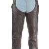 Leather Chaps - Thigh Stretch - Brown - Up To 9XL - Men or Women - C332-BROWN-DL
