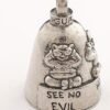 Hear No Evil - Pewter - Motorcycle Guardian Bell® - Made In USA - SKU GB-HEAR-NO-EVIL-DS