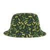 Pickle Pattern - Green on Black - Pickles Print - Biker Bucket Hat