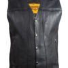 A Men's Classic Motorcycle Club Vest - Leather - Concealed Carry Pockets - MV8014-DL