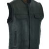 Leather Motorcycle Vest - Men's - Gun Pockets - Up To 12XL - Big and Tall - DS177-DS