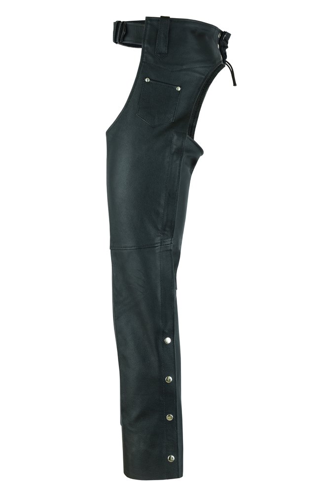 Men's Leather Chaps - Motorcycle - Unisex - Big - Up To 10XL - DS-400-DS