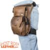 Leather Thigh Bag - Gun Pocket - Brown - Motorcycle - AC1025-BRN-DL