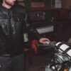 Leather Motorcycle Jacket - Men's - Black - Up To Size 8XL - Raider - FIM263CDMZ-FM