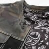 Leather and Canvas Motorcycle Vest - Men's - Camo - Up To 5XL - Infantry - FIM666CAMO-FM
