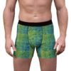 Burlap Texture - Blue to Green Gradient - Men's Boxer Briefs (AOP)