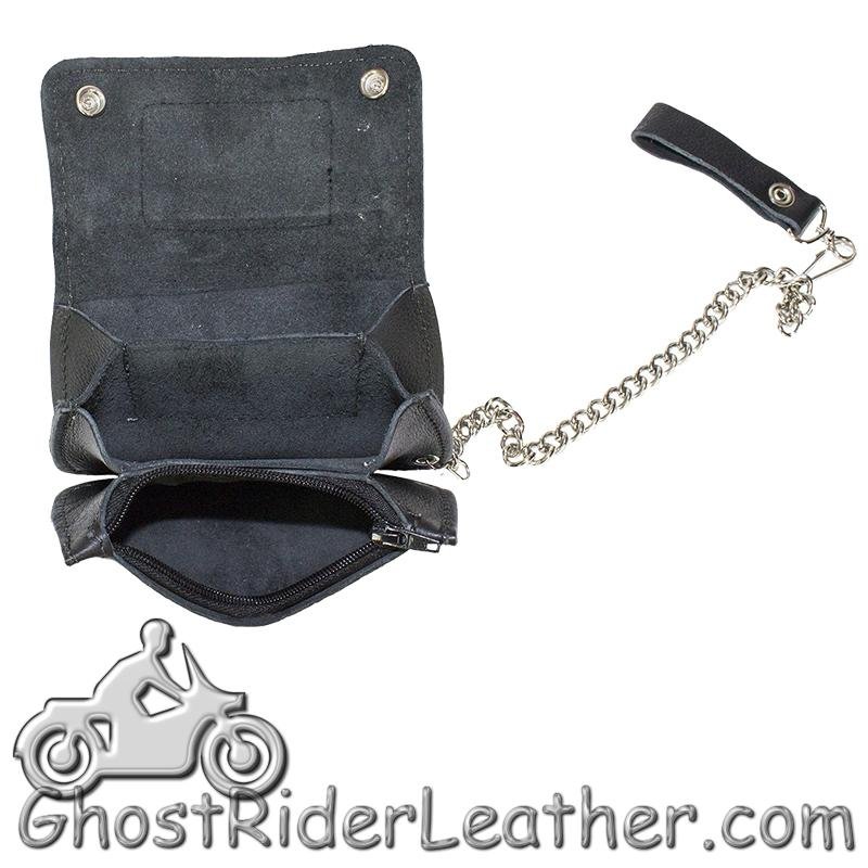 Leather Chain Wallet - USA Flag - Heavy Duty - WALLET9-11-HD-DL