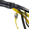 Get Back Whip in Black and Yellow Leather - 42 Inches - Motorcycle Accessories - GBW8-11-DL