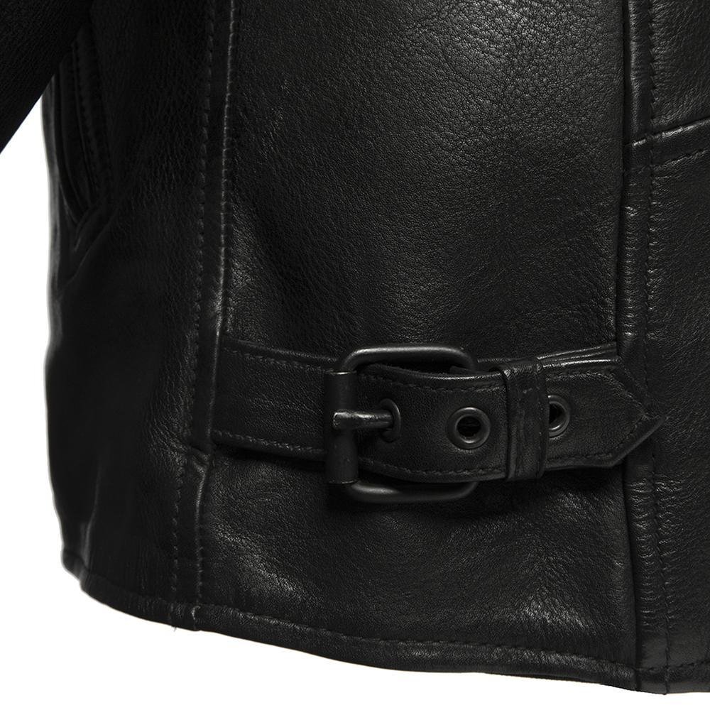 Night Rider - Men's Platinum Naked Leather Motorcycle Jacket - Oxblood or Black - SKU FIM269CPMZ-FM