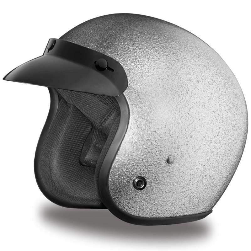 DOT Motorcycle Helmet - Metal Flake - Choice of Colors - Open Face - DC7-A-DH