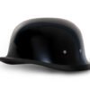 Novelty Motorcycle Helmet - High Gloss Black - German - 1004A-DH
