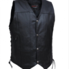 Leather Motorcycle Vest - Men's - Ten Pockets - 2632-LC-UN