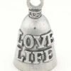 Love Life - Pewter - Motorcycle Guardian Bell® - Made In USA - SKU GB-LOVE-LIFE-DS