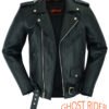 Leather Motorcycle Jacket - Men's - Police Style - Big and Tall - DS712TALL-DS