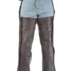 Leather Chaps - Thigh Stretch - Brown - Up To 9XL - Men or Women - C332-BROWN-DL