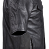Men's Light Weight Leather Shirt with Short Sleeves - MJ822-11L-DL