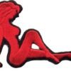 Vest Patches - Two Sexy Mudflap Girl Patches in Red and White - PAT-D525-D524-DL