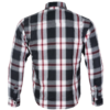 Flannel Motorcycle Shirt - Men's - Armor - Up To Size 5XL - Red White Black Plaid - SHR14-CC-DL