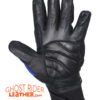 Leather Gloves - Men's - Full Finger - Knuckle Protector - Blue - GLZ108-BLUE-DL