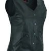 Leather Vest - Women's - Longer Body - Side Laces - Gun Pockets - DS206-DS
