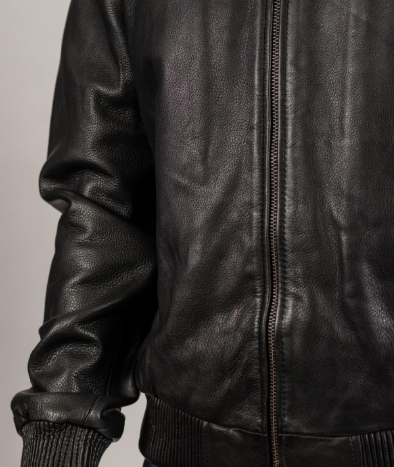 Leather Bomber Jacket - Men's - Castor - WBM2351-FM