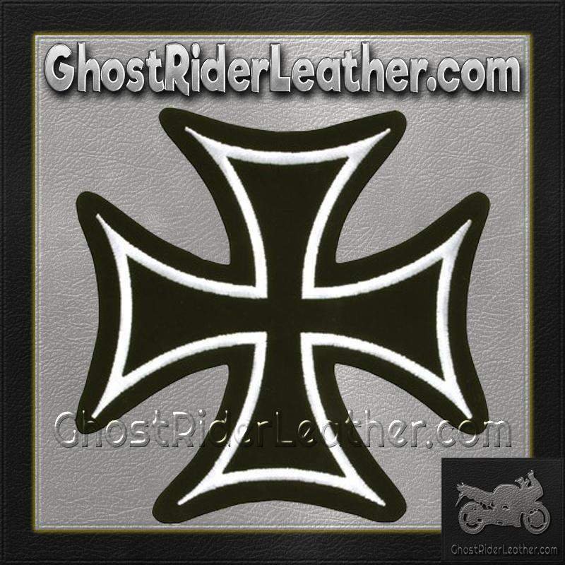 Vest Patch - Iron Cross With White Border - PAT-C201-DL