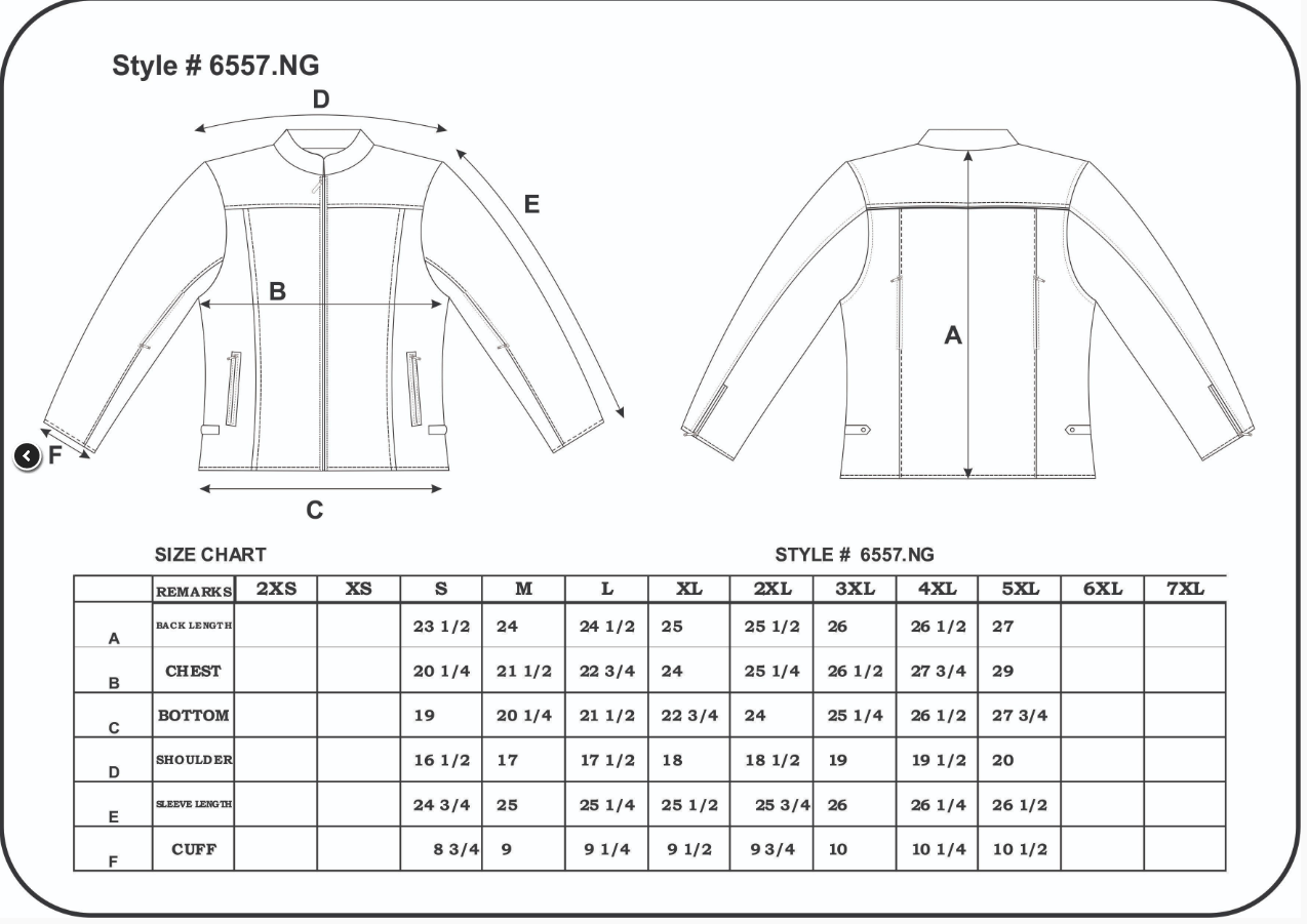 Leather Motorcycle Jacket - Women's - Lightweight - Premium - 6557-NG-UN