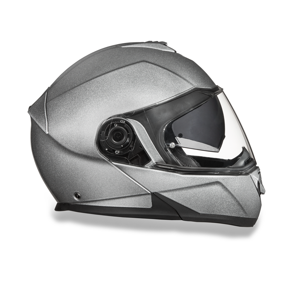 DOT Motorcycle Helmet - Silver Metallic - Modular - Full Face - MG1-SM-DH